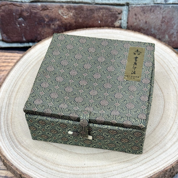 Vintage Chinese Red Cinnabar Paste Ink Dragon Porcelain Pot for Stamp Seal w Box - Picture 2 of 10